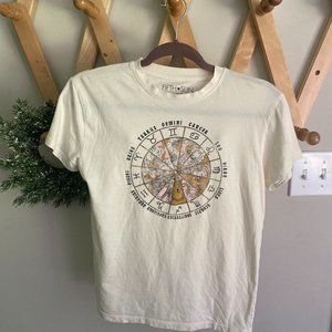 Fifth Sun Zodiac Astrology Wheel Graphic T-Shirt